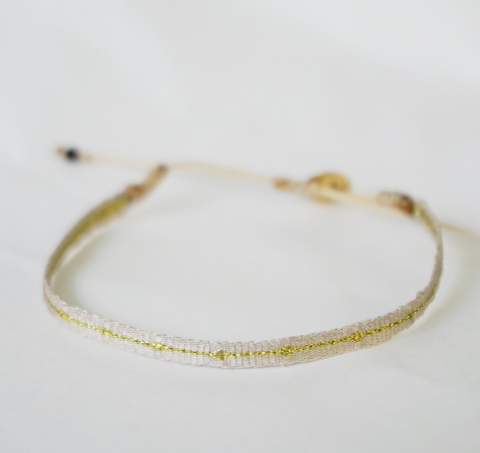 Pulsera Blanco/Dorado