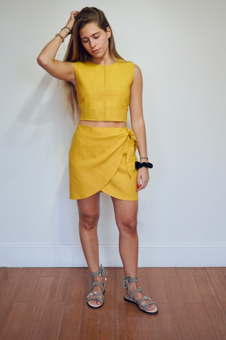 Pollera Amapola Mostaza
